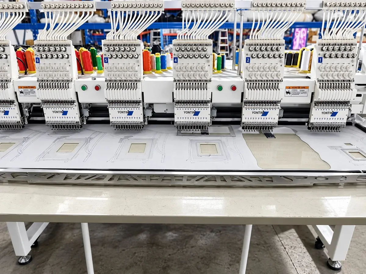 Multi-head embroidery machine